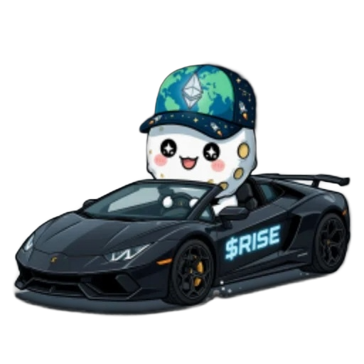 Mascot sticker with glow